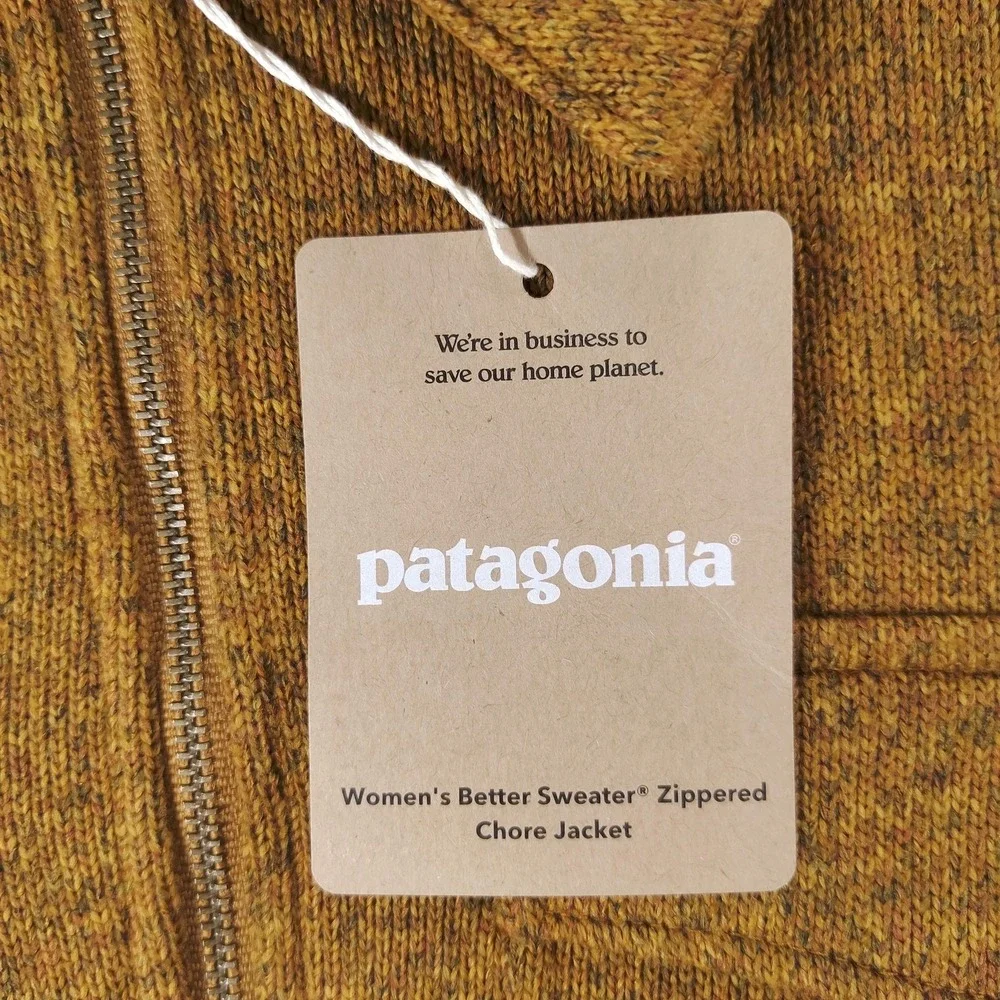 Patagonia Jacket Womens Large Raptor Brown Better Sweater Zippered Chore 26115 - Picture 11 of 16